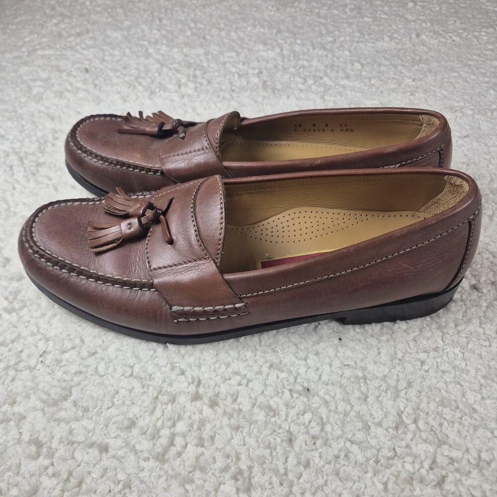 Cole Haan Mens Brown Leather Tassel Loafer Dress Shoes Size 10 D Footwear Casual